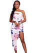 Sexy Blooming Floral Print High-low Midi Boho Dress